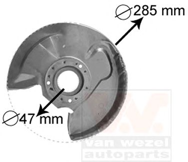 VAN WEZEL 3758371 -  Отражатель, диск тормозного механизма